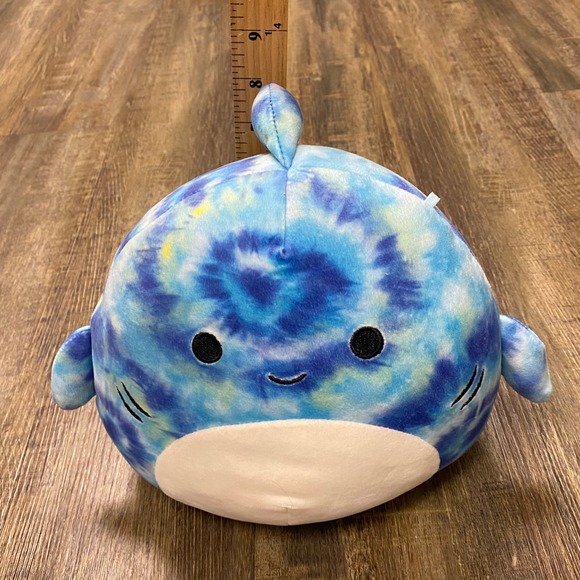 Squishmallows Luther Shark Tie Dye Plush Kellytoy Blue 7 " Stuffed Animal Fish - Picture 11 of 12